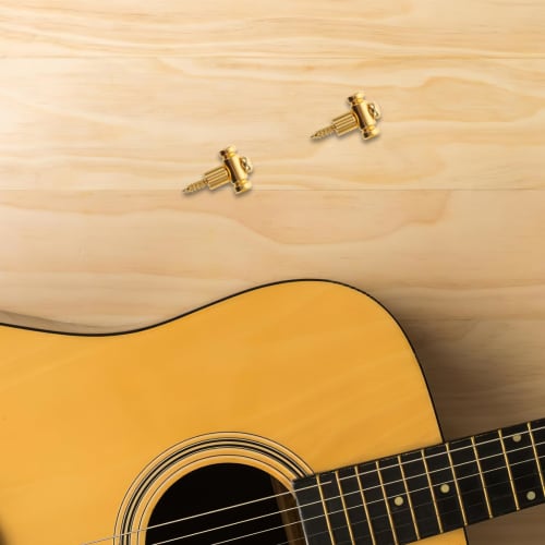 VICASKY Roller Guitar String Retainer for Guitar and Bass, Brass String Tree Headstock Guide, Tension Relief, Parts Accessories, 1 Pair