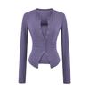 Women's Slim-Fit Korean Style Waist-Cinching Cardigan and T-Shirt Set