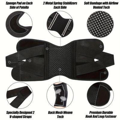 Atmungsaktive Knieschoner der sechsten Generation: Leichtgewichtige Sportarten, Laufen, Radfahren, Bergsteigen, Meniskusstütze, Kniegelenk Patellaband.