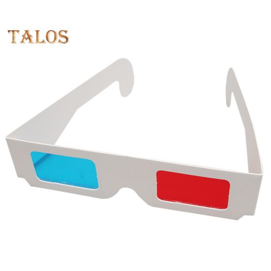 10/20/30/50/100 Pairs Red Blue Stereo Glasses 3D Paper Glasses Foldable Paper Temple 3D Glasses Film Decoration
