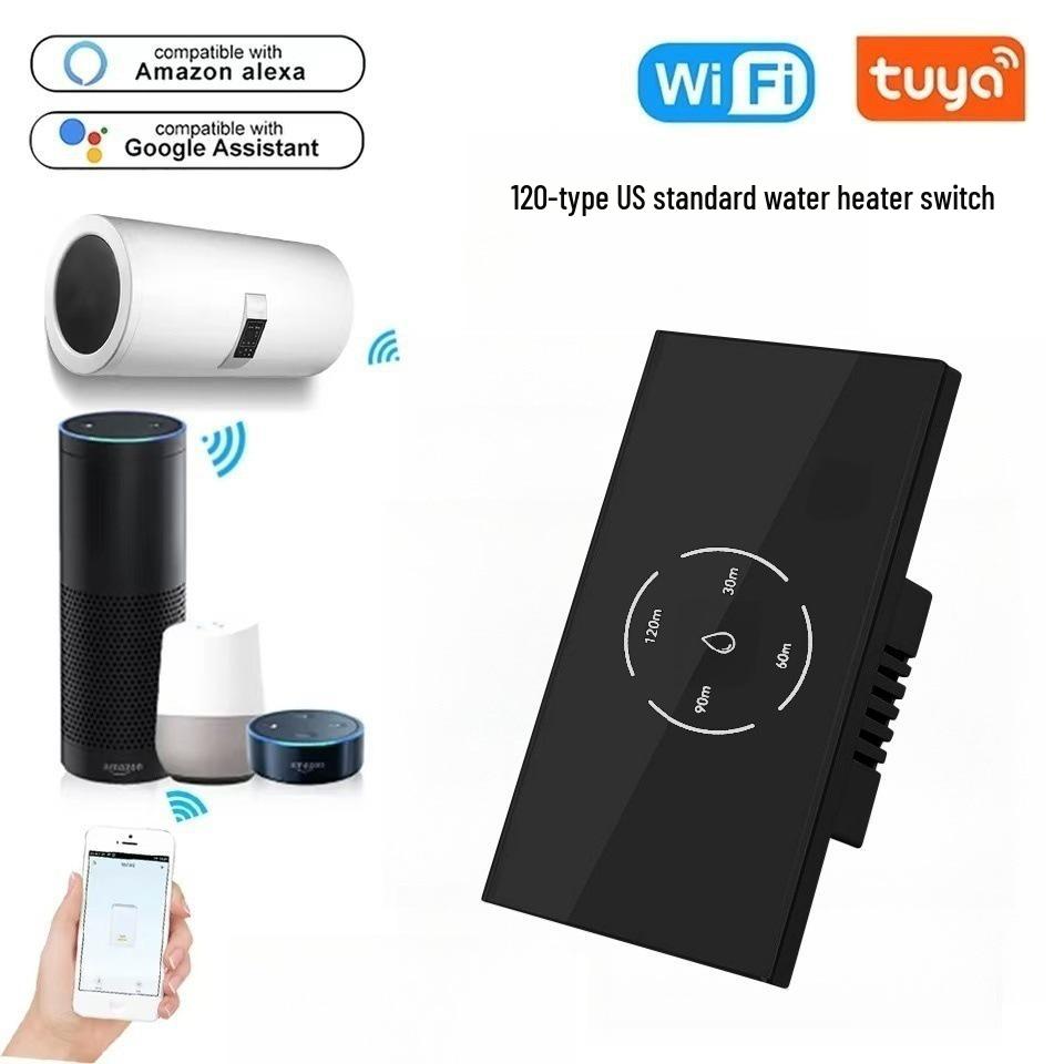 WiFi Smart Water Heater & Touch Wall Switch with App Timer - US/AU Spec, 120 Type