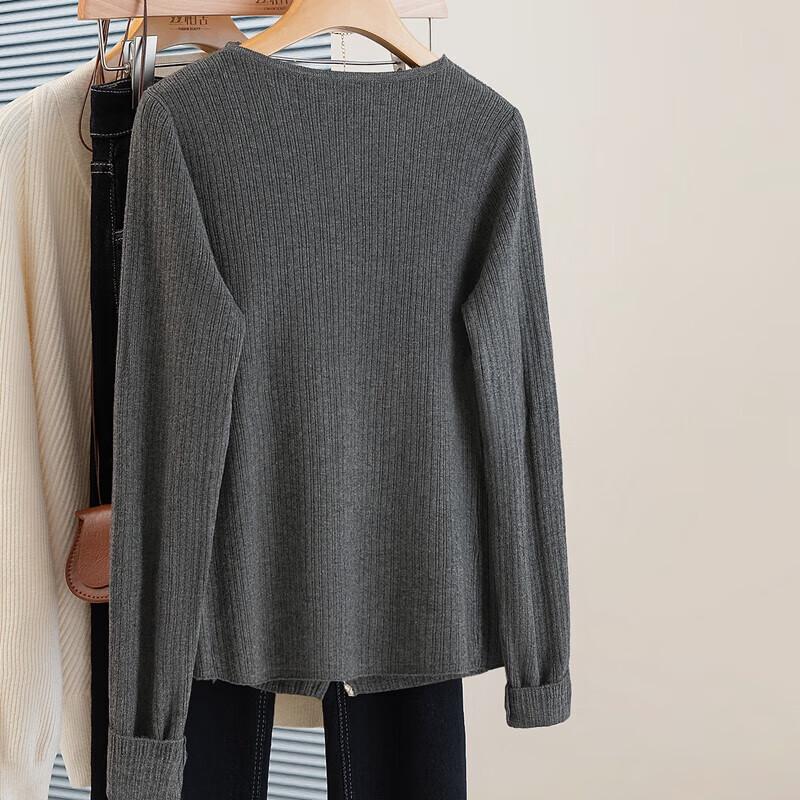 Siboshe Women's Slim-Fit Long-Sleeve Knitted Top