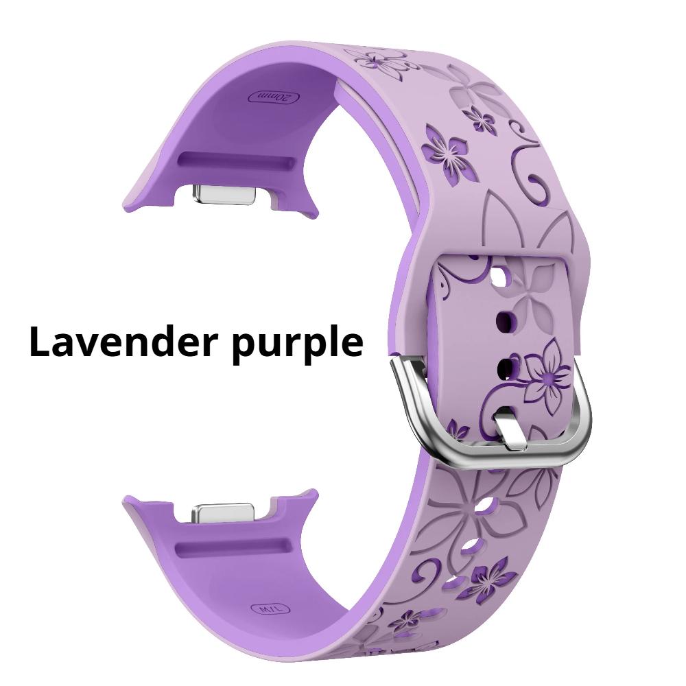 

Резной силиконовый ремешок для Samsung Galaxy 8 40 44мм/8 Classic Модный дышащий двухцветный браслет для Galaxy 8 Classic/40 44мм Samsung Galaxy 8 40mm фиолетовый