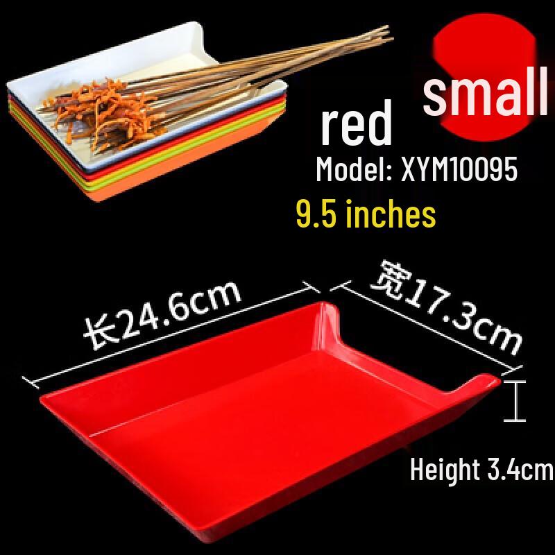 Rectangular Plastic Serving Trays (10-Pack)