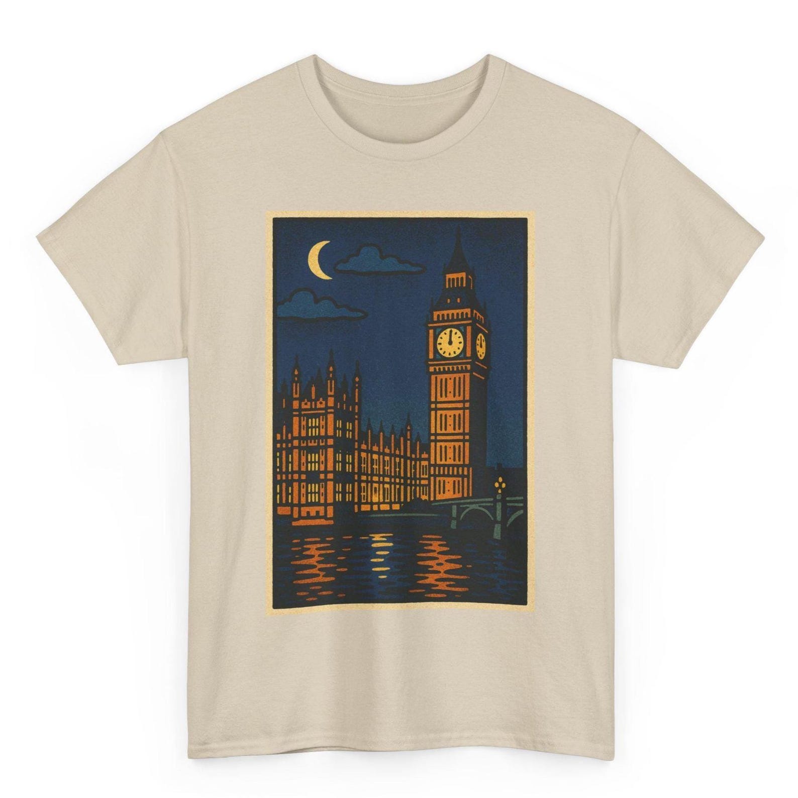 Big Ben T-Shirt: Retro Comic London Graphic Tee S