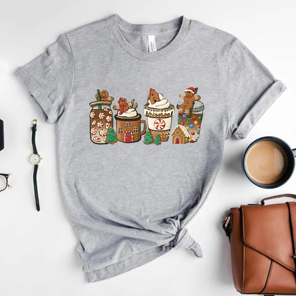 

Christmas Coffee Tshirt Christmas SnowUnisex Cookies Graphic Tee Vintage Worker Winter SnowUnisex Xmas Shirt Latte Coffee Lover Gift S