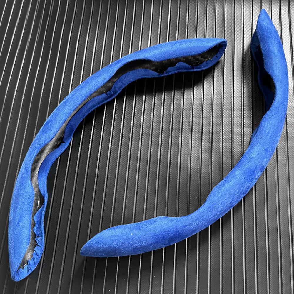 

Universal 38cm Carbon Fiber Car Steering Wheel Cover Non-slip Card Cover Auto Steering Wheel Handle Booster Protective Cover