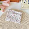 Multifunctional Document Card Bag Key Coin Purse for Women Cartoon Floral Bow Print Coin Purse Cute Storage Bag Purse
