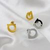 Sturdy Stainless Steel Letter Studs Earrings Comfort Fits for Men and Women Daily Use Casual Wear Stylish Outfits