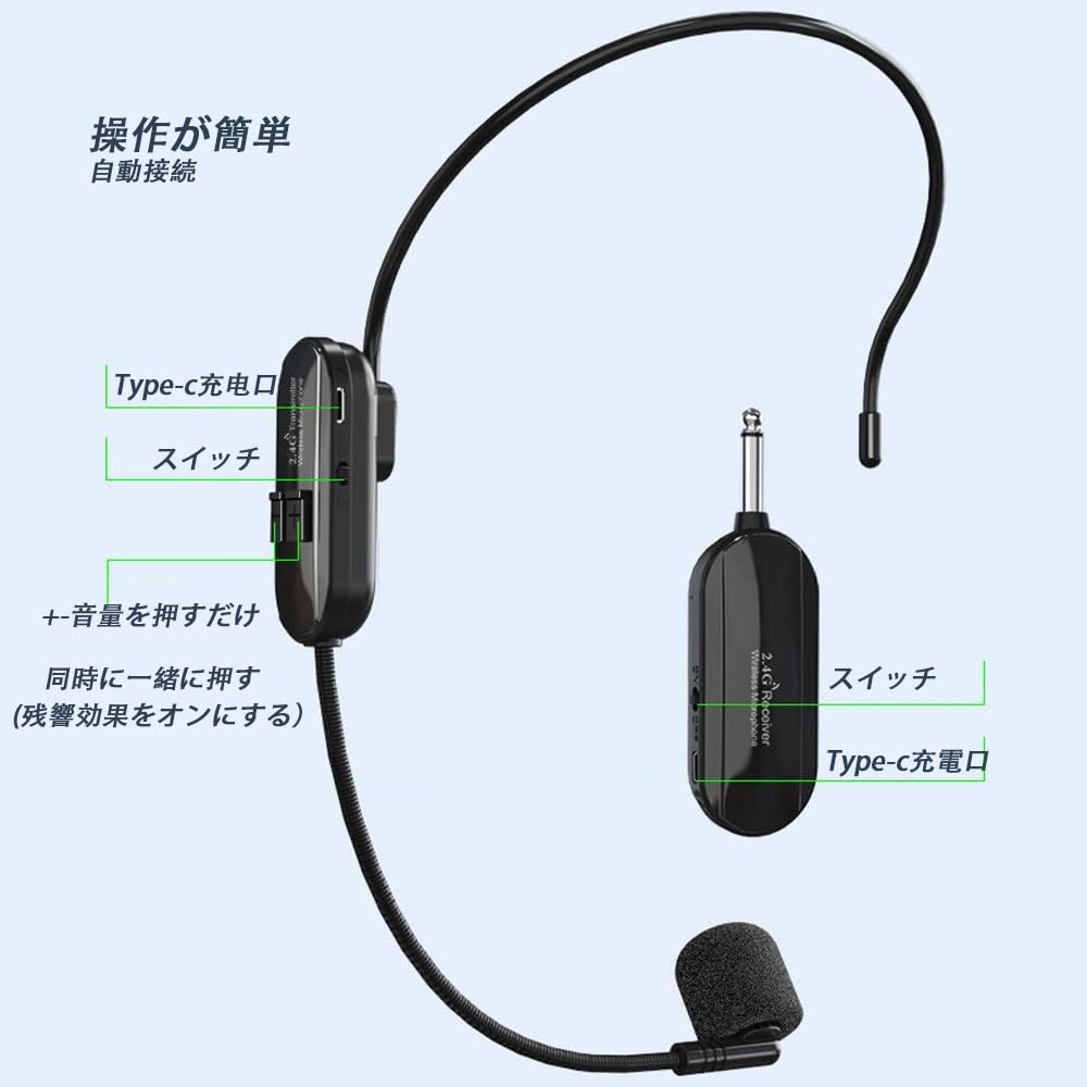 [Technical Approval Certified] Wireless 2.4G Headphone Set with Portable Stage Speaker, 50-meter Transmission Range, Auto-Pairing, Speaker