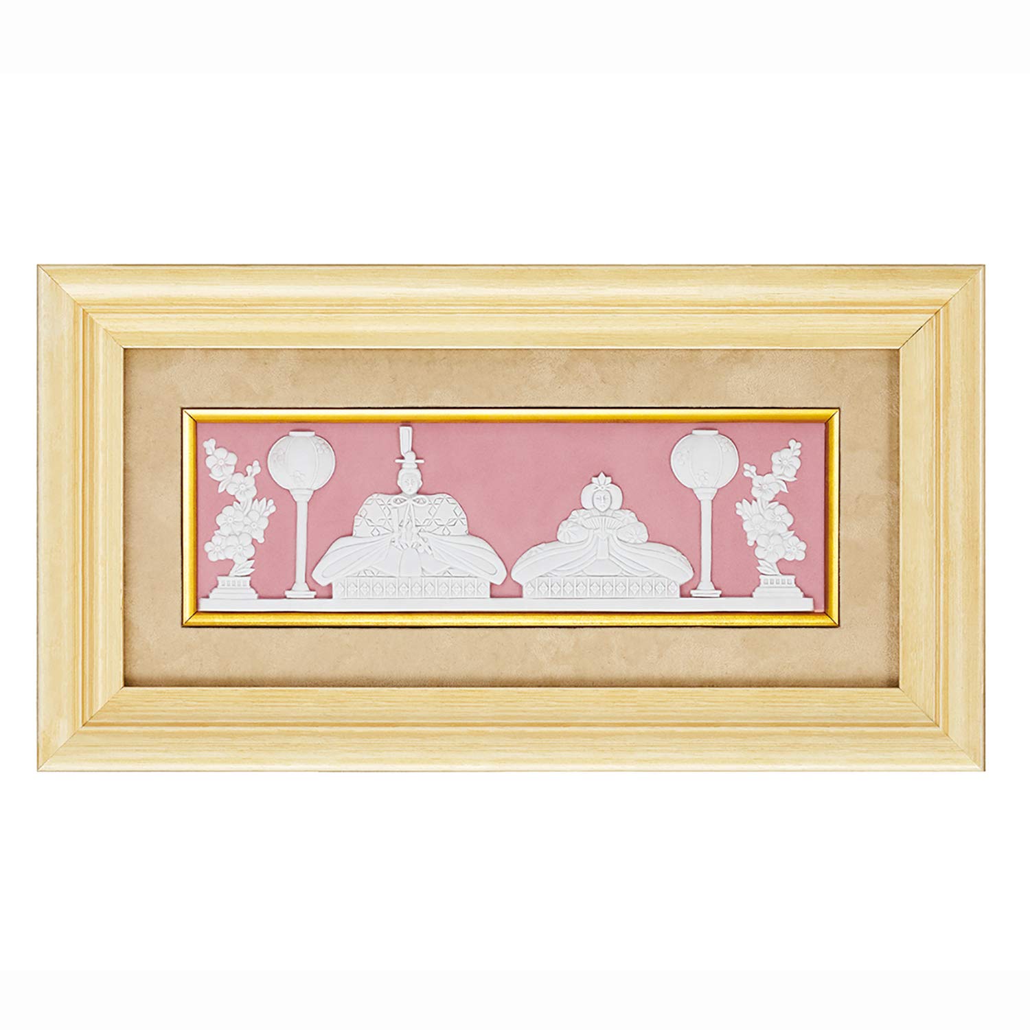 

[Officially Imported] Wedgwood Jasper Wooden Framed Hina Doll Plaque
