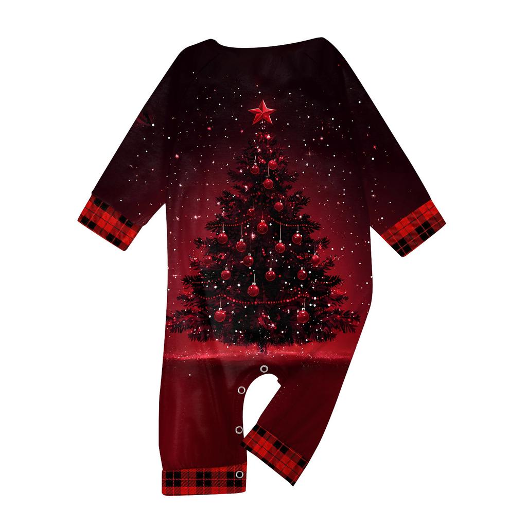 Christmas Prints Family Matching Long Sleeve Tops+Pants Set Family Matching Sets