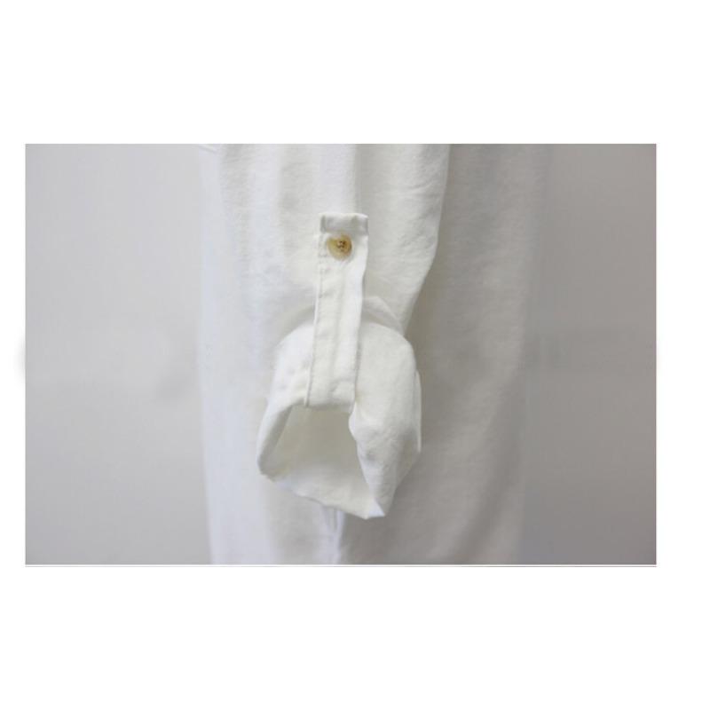 Ladies' Shirt BF Wind Loose Large Size Medium-length Shirt Female Long-sleeved V-neck White Casual Versatile Shirt Temperament Elegant Fashion Top