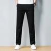 Frühling Herbst männer Mittlere Taille Taste Zipper Lange Hosen Tasche Solide Gerade Anzug Hosen Mode Warme Casual Hosen für männer