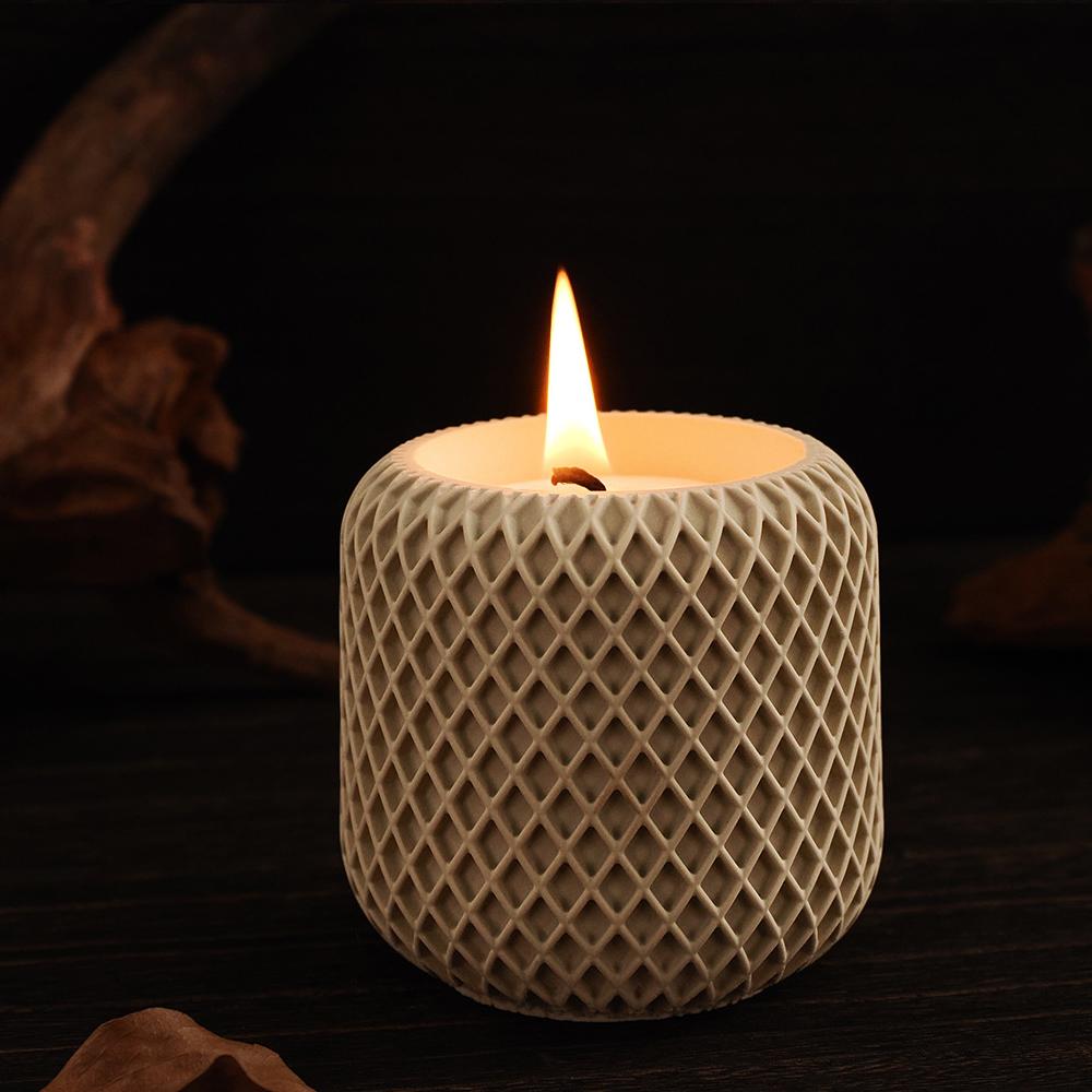 DIY Round Cup Scented Candle Jar Plaster Silicone Mold Handmade Storage Jar Concrete Cement Pottery Mold Resin Craft Making Mold