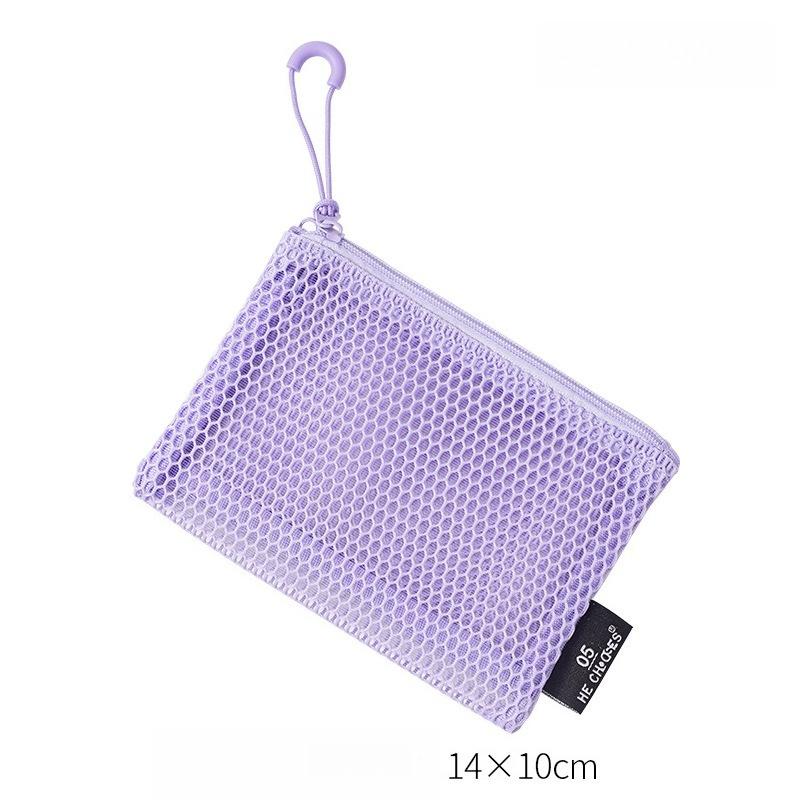 Mesh Travel Cosmetic Bag Portable Makeup Storage Bag Purses Women Large Capacity Zipper Make Up Organizer Storage Clutch