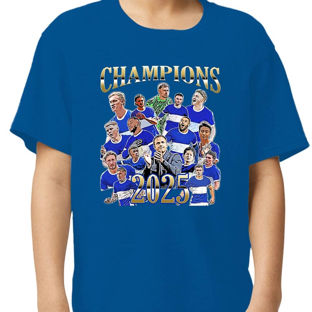 Birmingham City Champions 2025 Kids T-Shirt Tee 3-13 Years Players TShirt Gift S