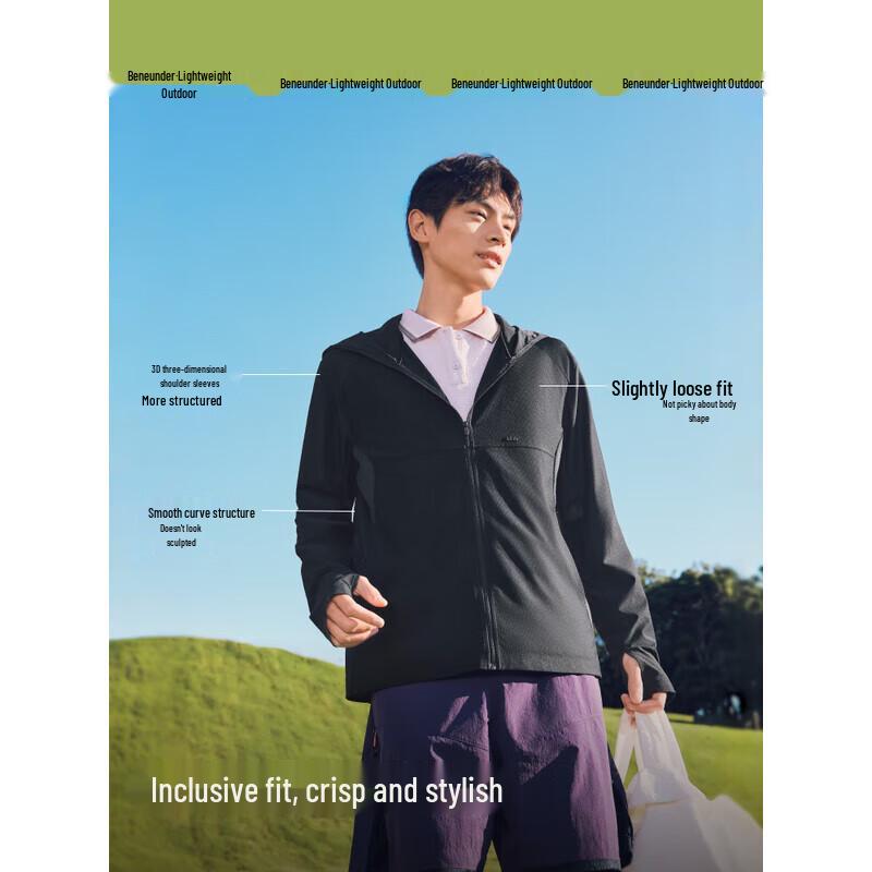 Beneunder Men s UV Protection Thin Jacket M