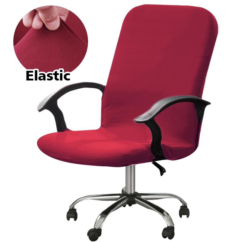 1Set Solid Color Elastic Chair Cover Thickened Internet Cafe Cinema Armchair Case Office Staff Computer Swivel Seat Cover Removable