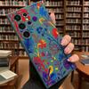 Vibrant Red Blue Botanical Art Soft TPU Case Slim Shockproof Protective Cover For Samsung Galaxy S Ultra FE Plus A Series 5G
