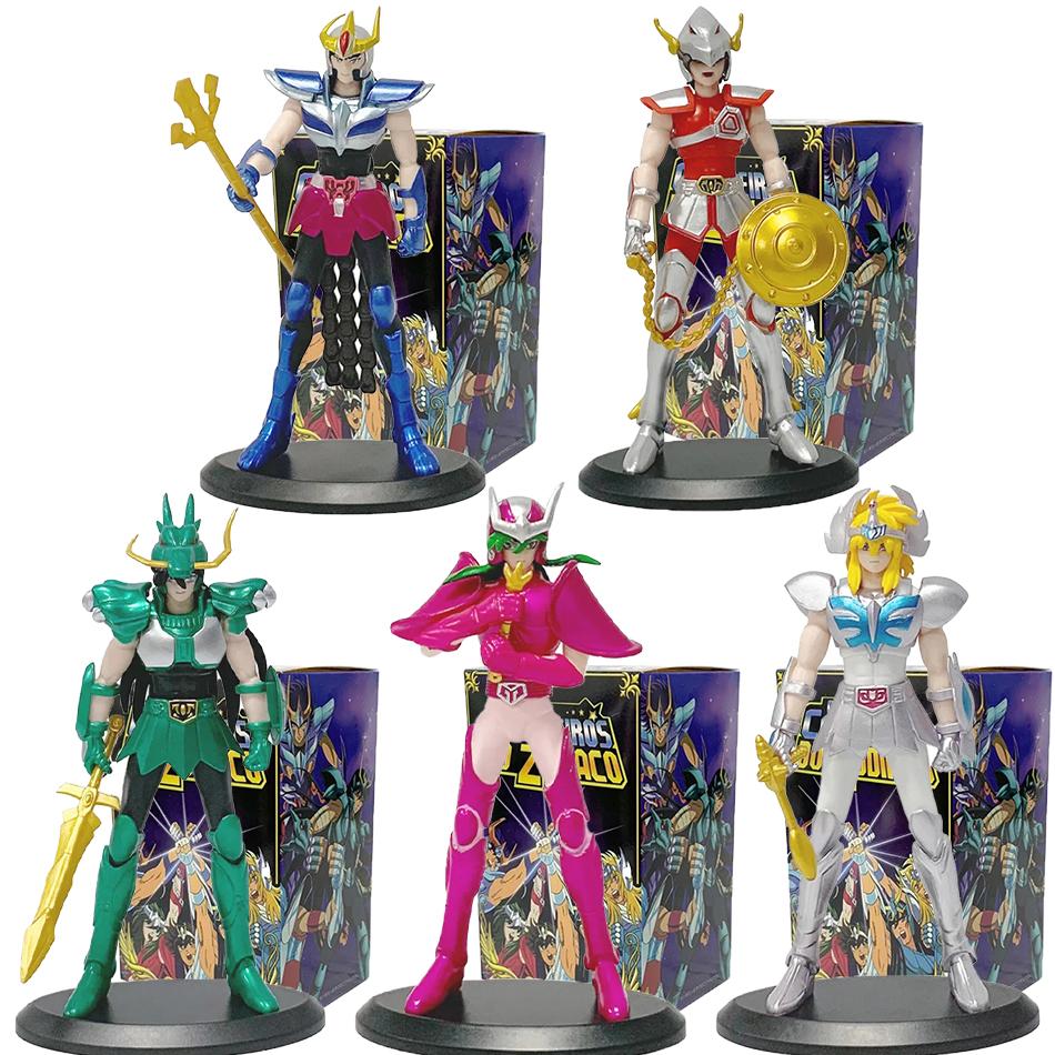 19Cm Anime Figure Phoenix Ikki Hyoga Seiya Shiryu Standing Armor Model Children'S Toys Pvc Box Desktop Collection Decoration
