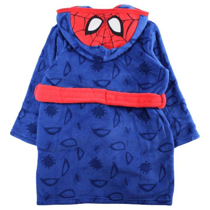 Szlafrok – Szlafrok dziecięcy Spiderman niebieski polarowy - Niebieski