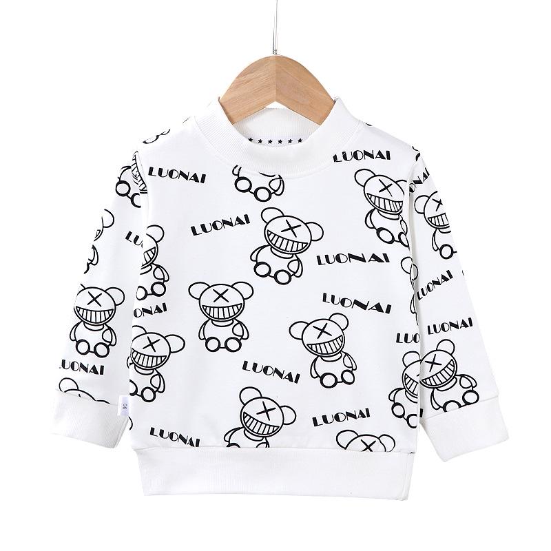 Autumn 2025 Pure Cotton Long-Sleeve Sweatshirt for Boys and Girls
