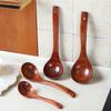 Stirrer Hot Pot Spoon Natural Wooden Long Handle Ladle Scoop Rice Soup Spoon Wood Spoon Soup Ladle