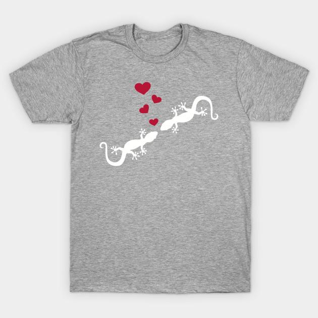 Men Hipster Short Sleeve T Shirt Fashion Gecko Love Printed Tee O-Neck Casual Tops