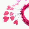 Valentines Day Couple Hairband with Shinning Tinsel Red/ Rose Red Heart Shape Headbands Carnivals Sequins Hair Hoop