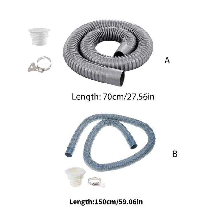 Corrosion Resistant 70cm/100cm PVC Drain Hose Flexible Plumbing Pipe Bendable Pipe for Bathroom & Kitchen Application