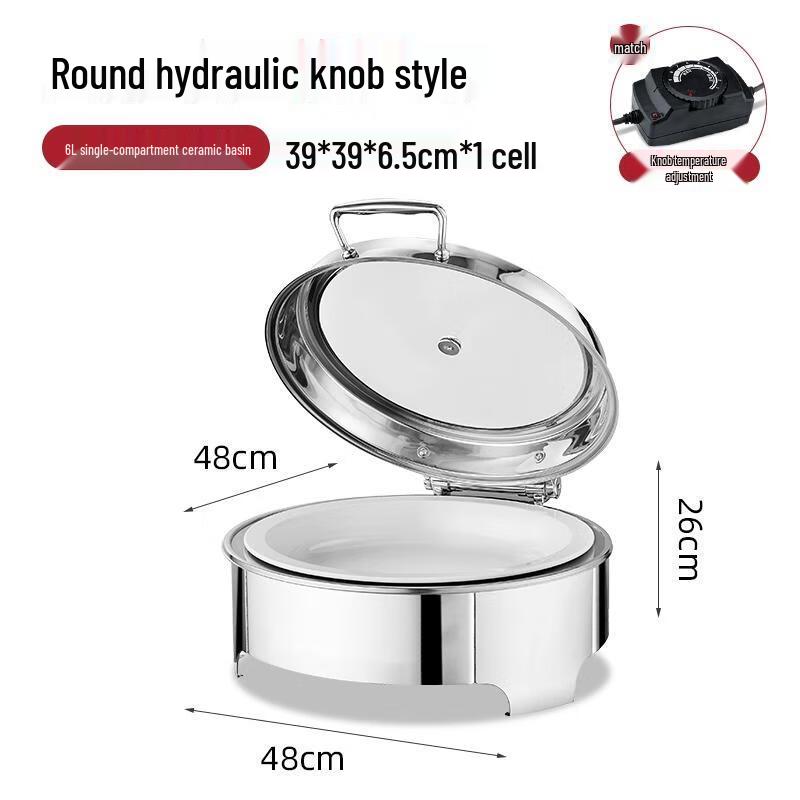 

HANDUNYOU 6L Round Electric Buffet Food Warmer