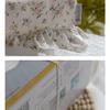 Rose Flower Home Living Rectangle Premium Cotton Tissue Box Cover with Lace, Well-Stitched House Decoration Refill Holder, Facial Paper Dispenser for