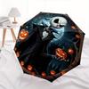 1 Auto Open Jack Skellington, Halloween Themed Colorful 8-rib Portable Umbrella for Men and Women, A Compact Commuting Companion Suitable fo