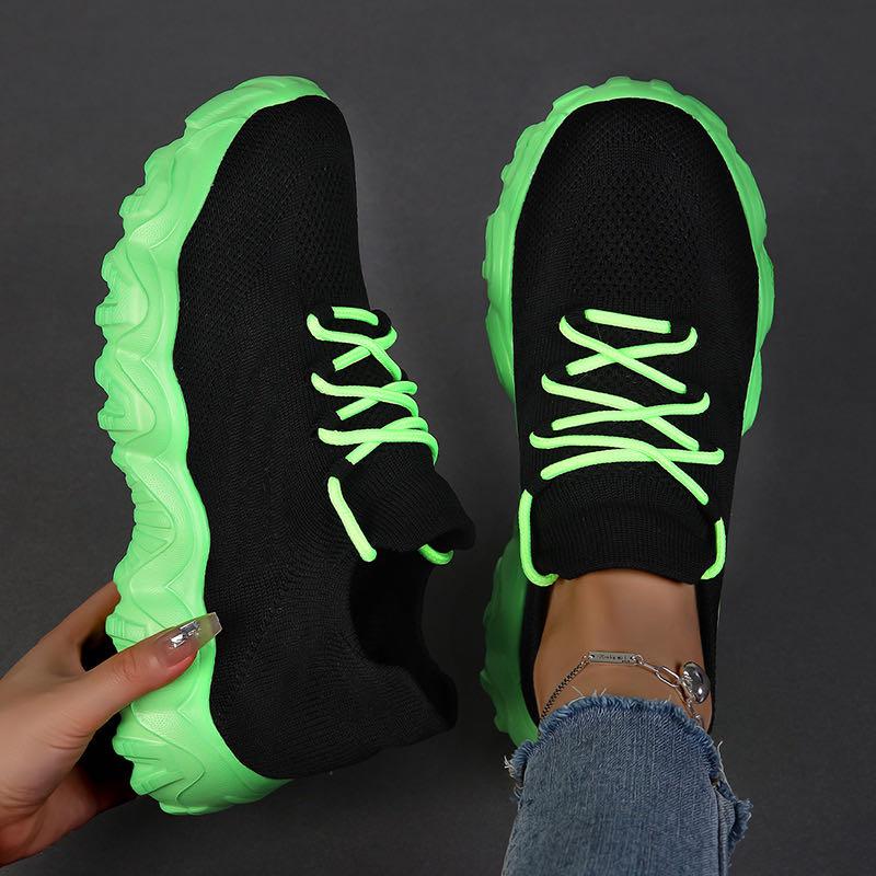 

Women’s Slip on Sneakers Casual White Socks Shoes Lightweight Black Pink Yellow Green Plus Size Walking Shoes EU: 35