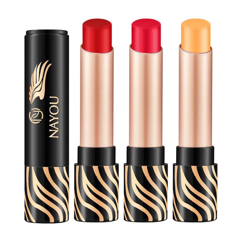 Color-Changing Moisturizing Lipstick: Carotene Red Cherry with Nourishing Temperature-Responsive Lip Mask for Students