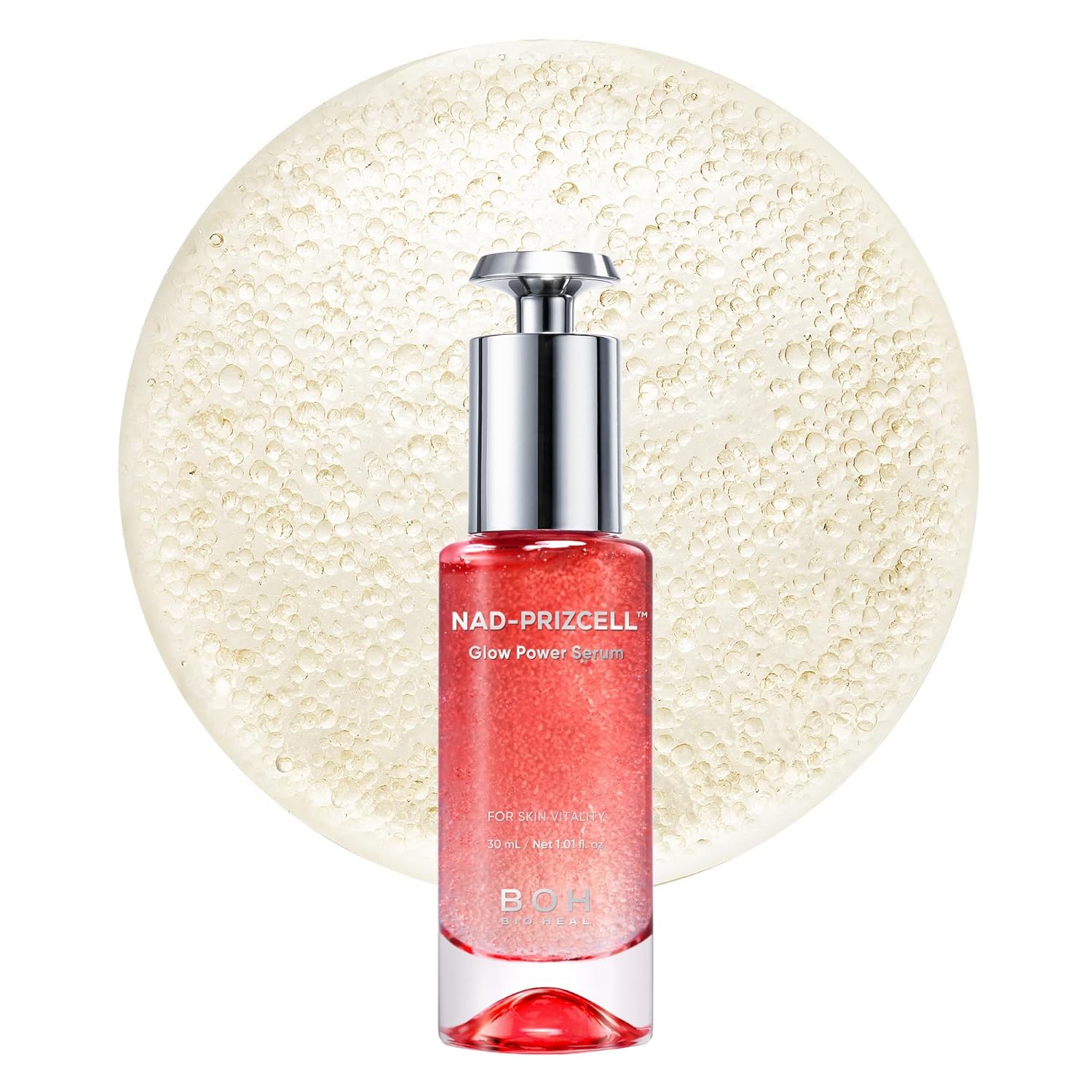 Biohealbo (BOH) NAD PrizcellTM Glow Power Serum 30ml Essence Radiance Firmness Moisturization Hydration Dry Skin Contains Glutathione Liposome Korean
