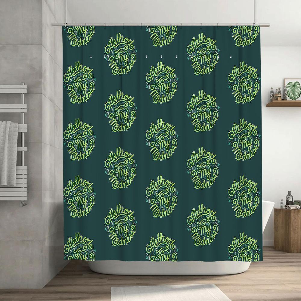 Floral Shower Curtain Botanical Pattern Bathroom Decor Waterproof Fabric Vintage Farmhouse Style Backdrop Home Textile