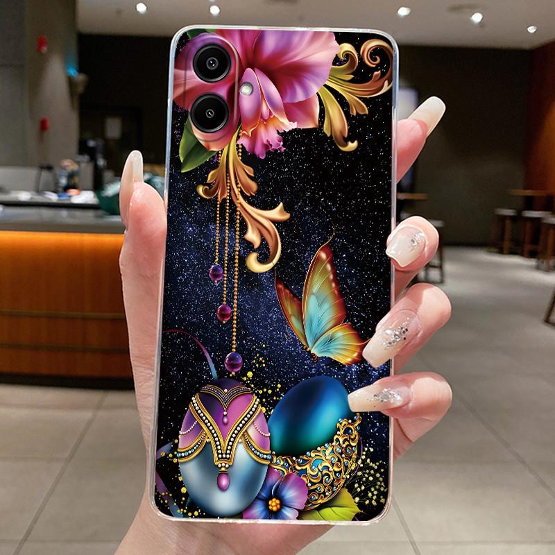 For Samsung Galaxy A07 4G 2025 Silicone Aesthetic Fashion Cute Cat Phone Case Transparent Soft TPU Casing SamsungA07 Back Cover