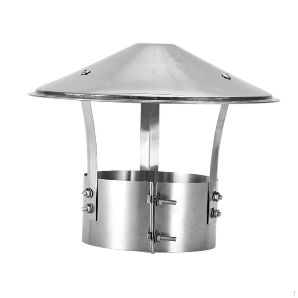 Chimney Cap Cover Pipe Rain Roof Stainless Steel for Ducting