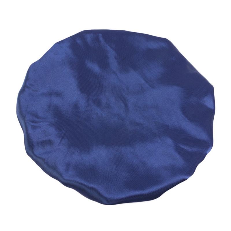 Satin Bonnet Beanie Hat Double Layers Satin Dome Cap for Head Wrap Cover with Neat Stitches Invisible Elastic Band