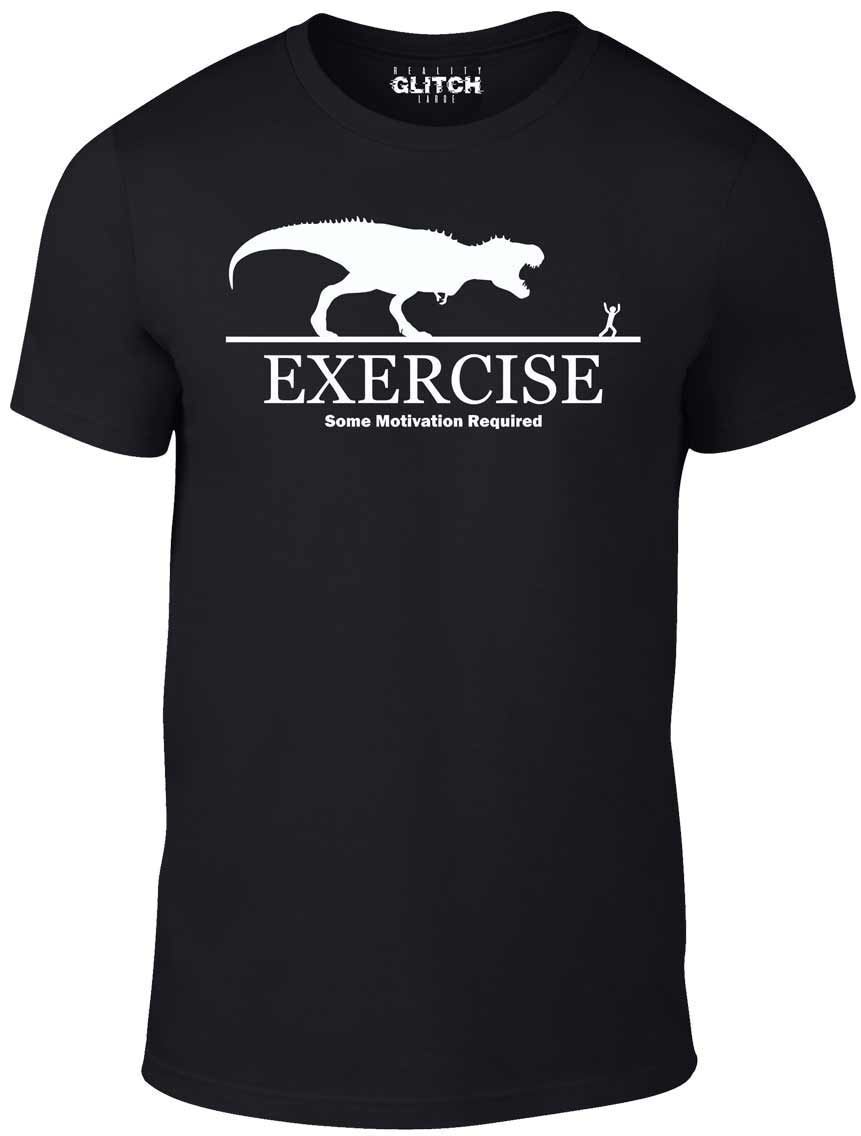 Exercise Motivation Required T-Shirt Mens Womens Tees Top - Funny T Shirt Mens Womens Tees Top t-rex dinosaur fitness gym 2XL