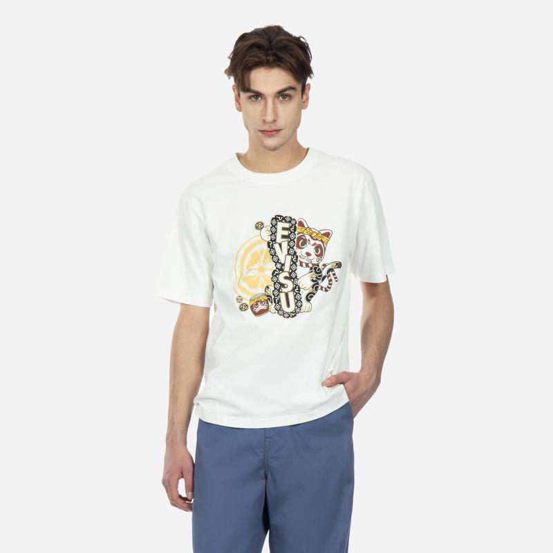 Evisu T-Shirts Unisex Crew Neck Moderate Straight Fit 2ESHTM3TS525XXCT
