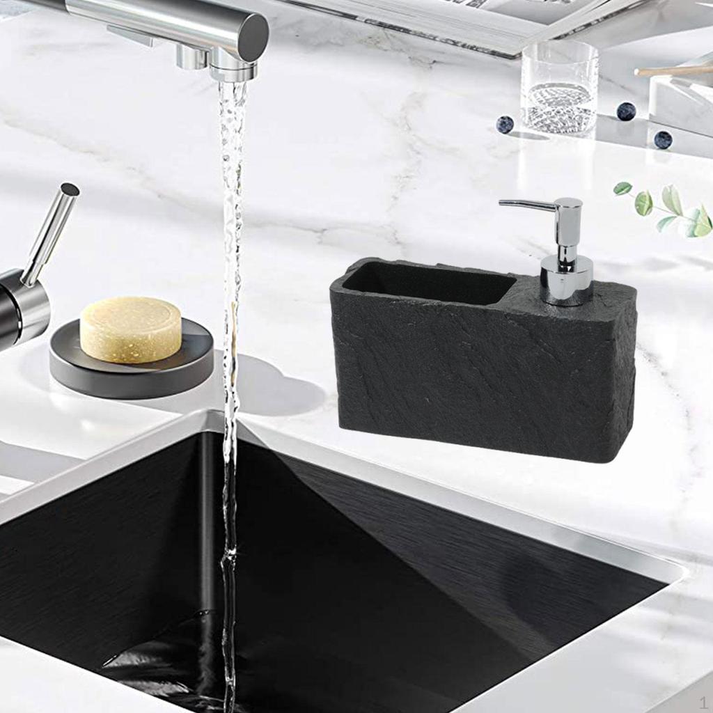 Soap Dispenser Accessories Sturdy with Sponge Holder Space Saving Resin Organizer for Sponges