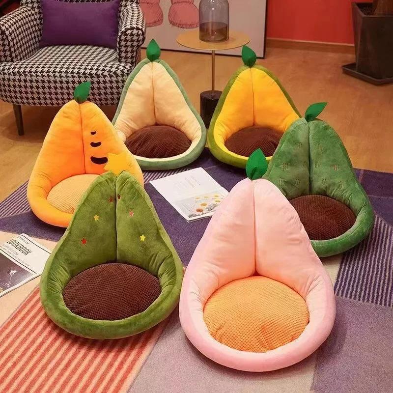 Plush Seat Cushion Soft Comfortable Plush Waist Support Chair Cushion Cute Office Chair Cushion Birthday Present Cojines