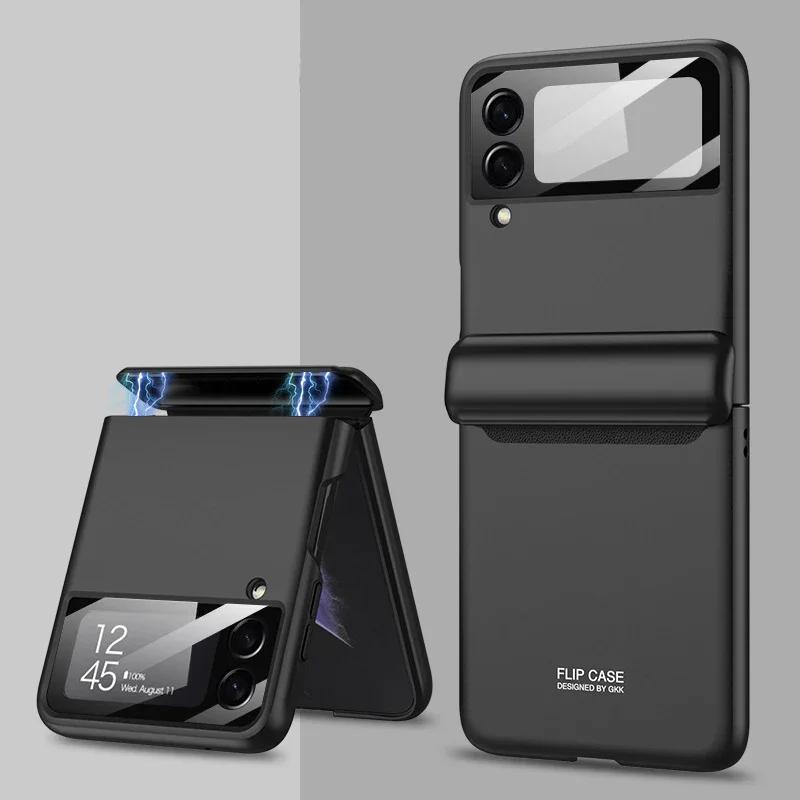 

Магнитный чехол для Flip5 Flip6 для Samsung Galaxy Z Flip 6 5 4 3 Полная защита шарнира Роскошная накладка Чехол Защитное стекло камеры на Z Flip 3 4 For Galaxy Z Flip 4