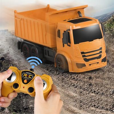 Süper Güç RC Araba Damperli Damperli Kamyon Modeli Uzaktan Kumanda Alaşım Mühendislik Araç Plaj Oyuncakları Çocuklar