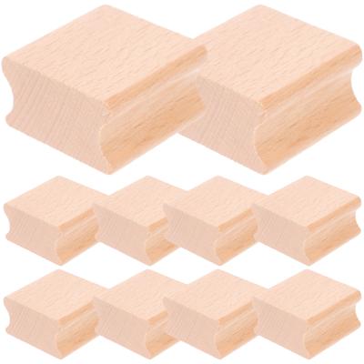 10pcs Carving Wooden Smooth Wood Stamper Self Making Wooden Scrapbooks Seal Creative Seal Stamps Blank Carving Use Wood Stampers