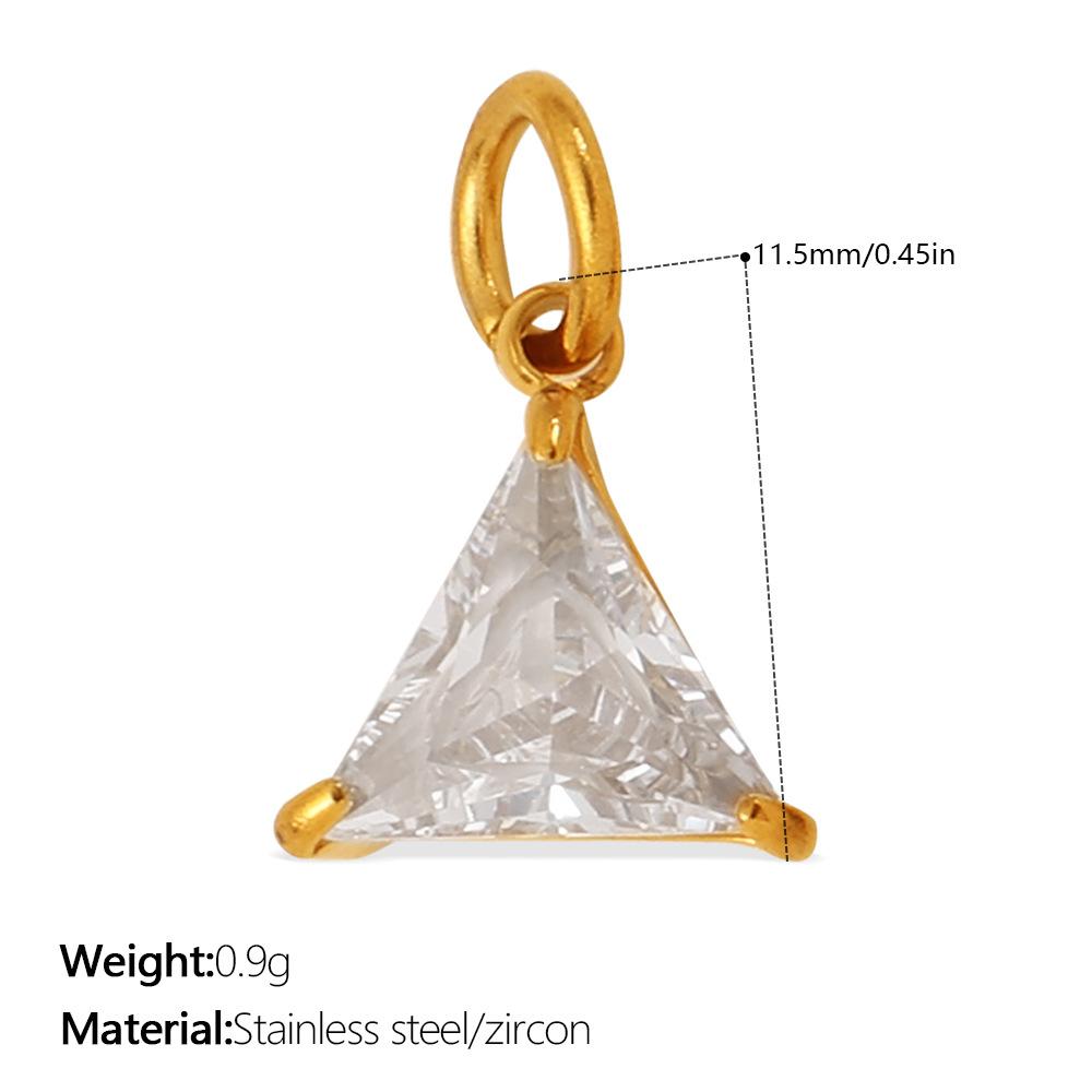 Colorful Diamond Geometric Pendant Light Luxury Niche Multi-Color Multi-Shape Zircon Jewelry Accessories