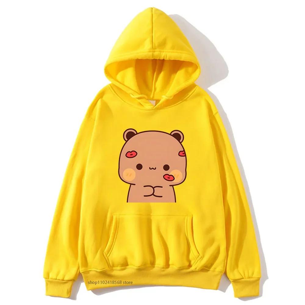 BuBu Kissed DuDu Hoodie Panda Bear Sweatshirt Couple Clothes Men Kawaii Women Tops Four Seasons Casual Streetwear